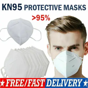 

10PCS N95 Respiratory Face Mask 95% Filtration Non-woven Fabric Protective Masks Dust Particles Pollution Filter