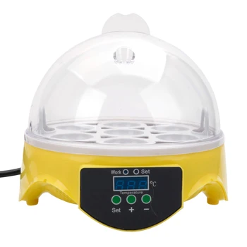 

Durable And Safe 7-Egg Mini Practical Poultry Electric Incubator (US Standard) Yellow US Stock