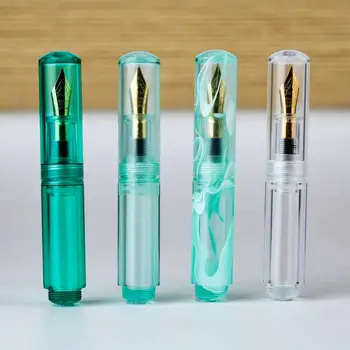

Portable Mini Body Transparent Pocket-Size Eyedropper Short Fountain Pen High Quality Travel Ink Pen Fashion Writing Gift S