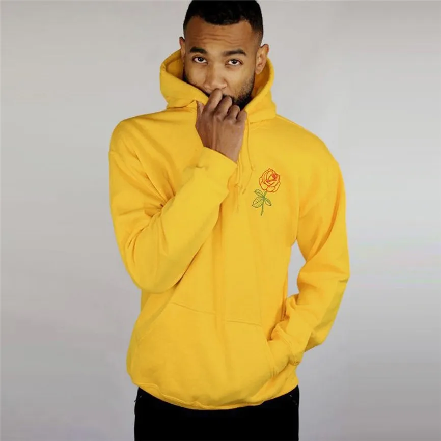 

Large Size Men's Coat Autumn Winter Long Sleeve Yellow Printed Sweatshirt Top Tee Outwear Men's Hooded Sweatshirt Plus Size Y8