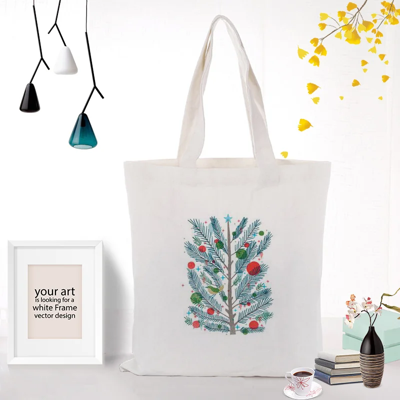 Холщовая Сумка для покупок, сумка-тоут, текст, сделай сам, повседневное использование, Рождество, пользовательский принт, логотип, эко, многоразовая утилизация