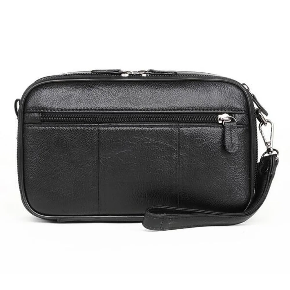 Мужской клатч из натуральной кожи, кошелек, браслет, на молнии, держатель, сумка на запястье, сумка для бизнеса, путешествий, повседневная сумка