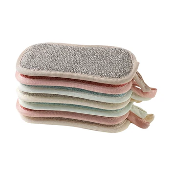 

8PCS Double Sided Scouring Pad Dish Cloth Kitchen Cleaning Tools Wipers Rags Strong Decontamination Dish Towels(Ran Color)