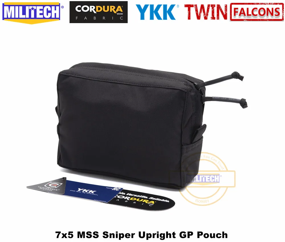 Black MILITECH TWINFALCONS TW 500D Delustered Cordura Molle Crye CP 7x5 MSS Снайпер Вертикальный чехол GP Универсальный Тактический чехол - Цвет: Black