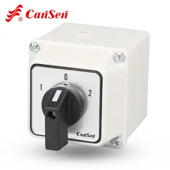 

20A Changeover Cam Switch 1-0-2 4 Pole 12 Terminals with IP65 Protective Box Waterproof Outdoor