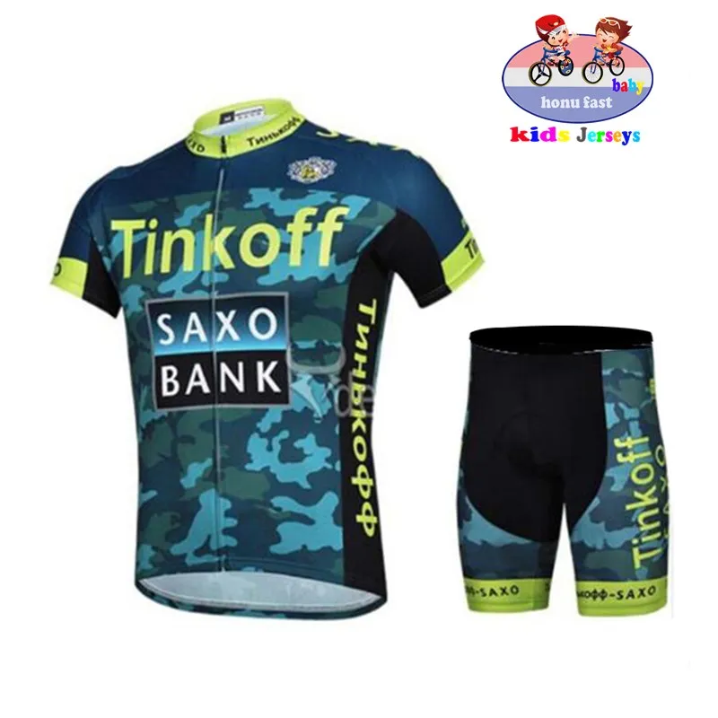 Tinkoff летняя дышащая детская футболка с коротким рукавом для велоспорта, комплект MTB флуоресцентная детская велосипедная Одежда для мальчиков, одежда для велоспорта
