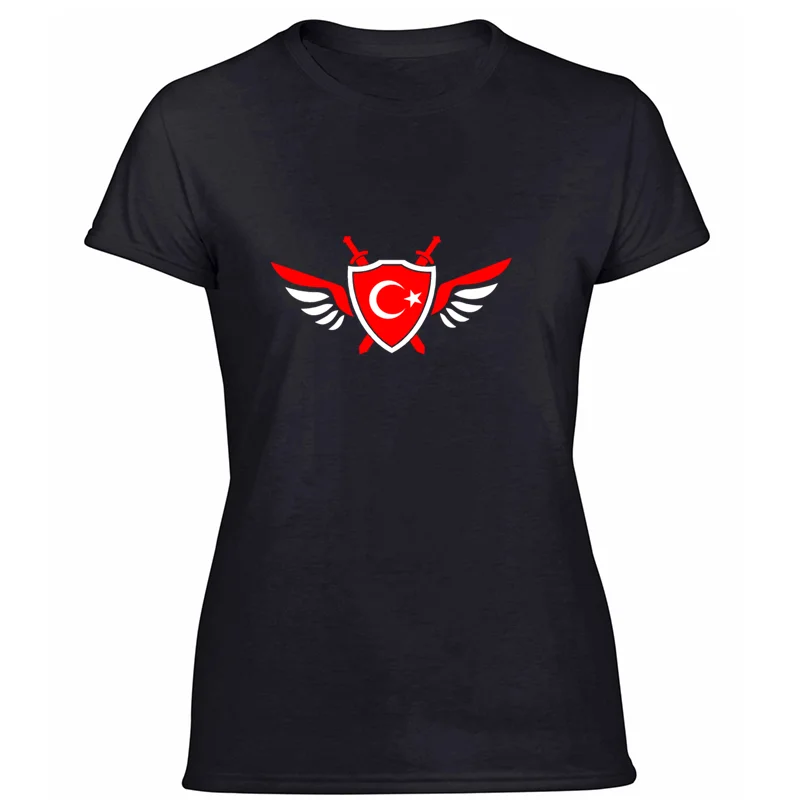 Women-Black Новая модная удобная футболка с крыльями Турции, подарок, новинка, Kawaii, Мужская футболка унисекс, брендовая футболка - Цвет: Women-Black