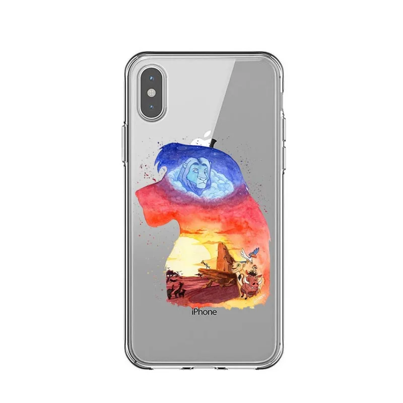 Король Лев Simba nala силиконовый чехол для телефона чехол для iPhone 6 6S 7 8 Plus X XS MAX 5 5S SE XR мягкий чехол Coque Capa