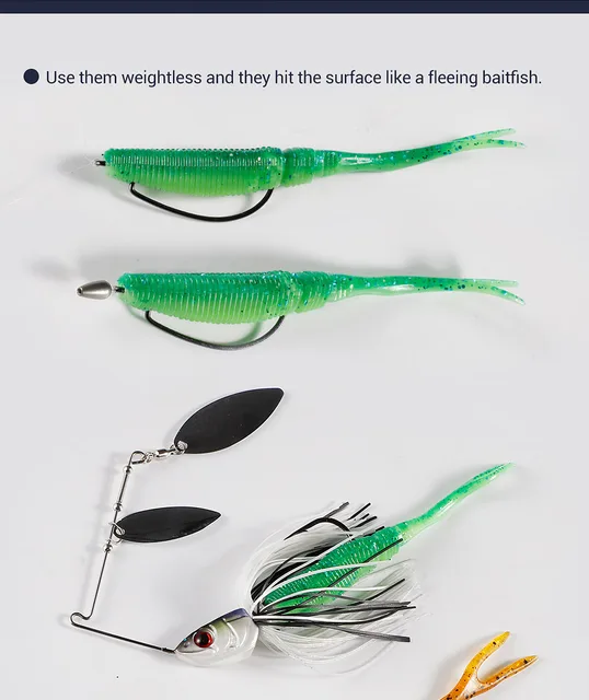 NOEBY Pin Tail Silicone Soft Lure 7.5cm/1.6g 10cm/4.8g 12.5cm/7.5g  Artificial Soft Baits Saltwater Swimbait Bass Fishing Lure - AliExpress