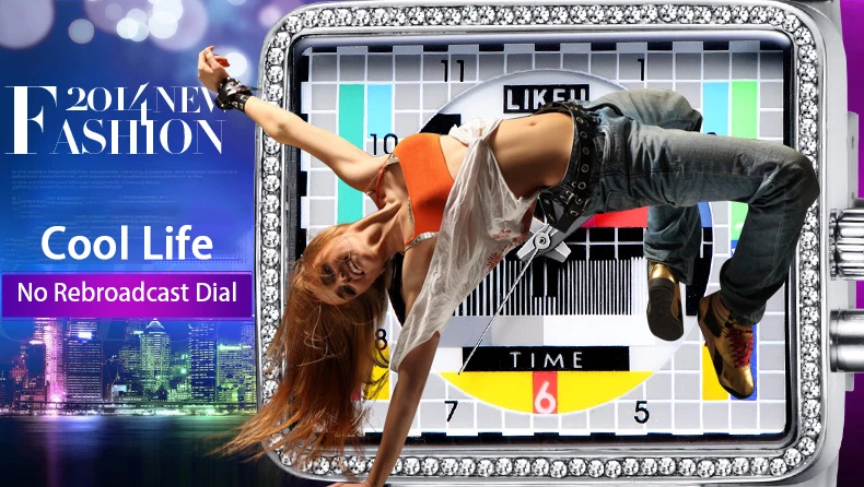 2021 new TV watch male and female luminous creative personality female watch student fashion electronic quartz watch