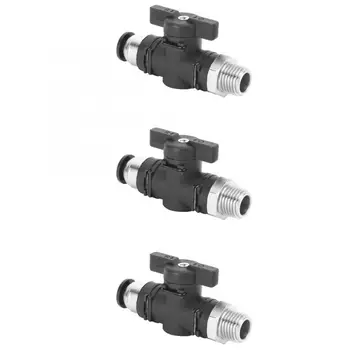 

Pipe Fittings Pneumatic Manual Valve 8mm Quick Coupling Switch Air Pipe Joint with BSPP Male Thread brass