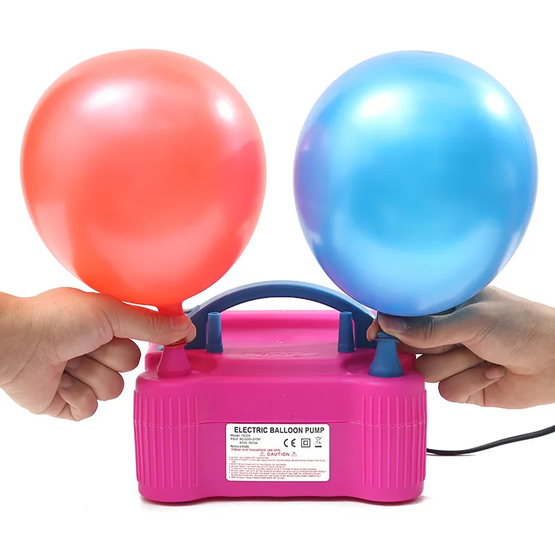 600W Electric Balloon Pump Air Inflator Portable Dual Nozzle Red Rose Filler | Дом и сад