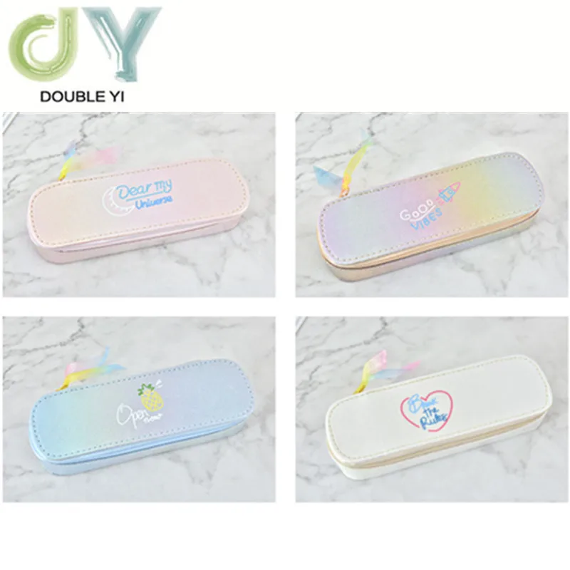 Simple fruit pencil case small fresh canvas pen bag large capacity pencil case wholesale
