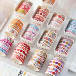 Ensemble de bande adhésive Washi, dessin animé mignon, Base de papier autocollant, ruban de masquage, Scrapbooking, papeterie artisanale de noël 