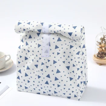 

Waterproof Canvas Lunch Bag Reusable Insulated Bag Aluminum Foil Picnic Cooler Bag New