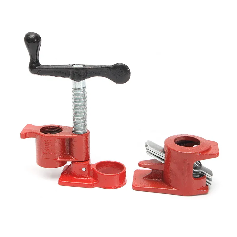 3/4 inch Pipe Clamp Woodworking Wood Gluing Heavy Duty Pipe Clamp Fixture Carpenter Woodworking Cast Fixture Carpenter Tools