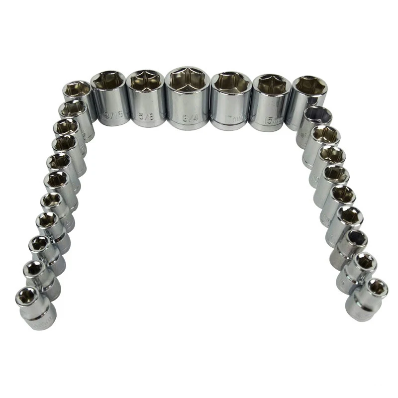 40/45pcs Set Metric Socket Set Household Stubby Ratchet Torque Wrench Car Repair Tool Kit Hand Tools Kit Screwdriver Set