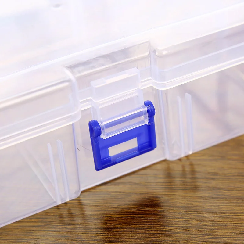 Прозрачная пластиковая коробка для хранения косметики большой емкости, держатель, чехол, контейнер, органайзер для деталей, инструментов