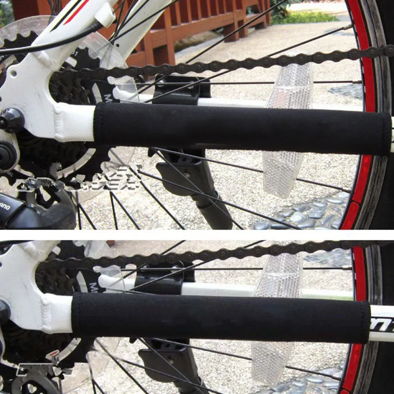 Велосипед брелок-Рамка протектор чехол накладка Неопреновая цепь Руководство оставайтесь в курсе цепь велосипеда MTB оказывает дальнейший правильный уход за ногой Крышка черный