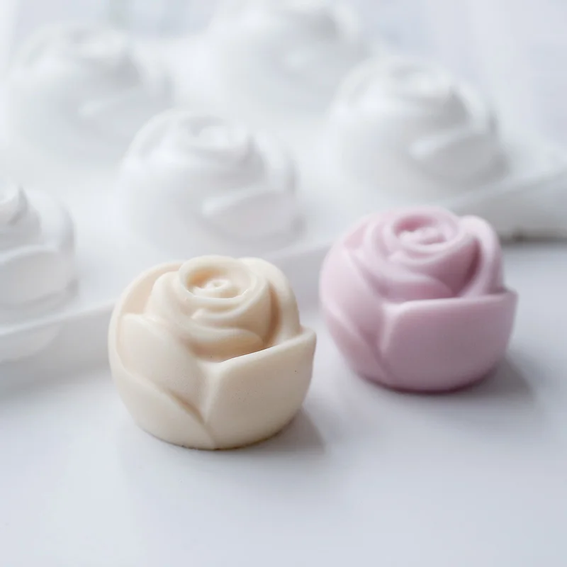 6 полости силиконовый в форме розы мыло Плесень многоразовый силикон формы для DIY домашнее мыло ручной работы изготовление