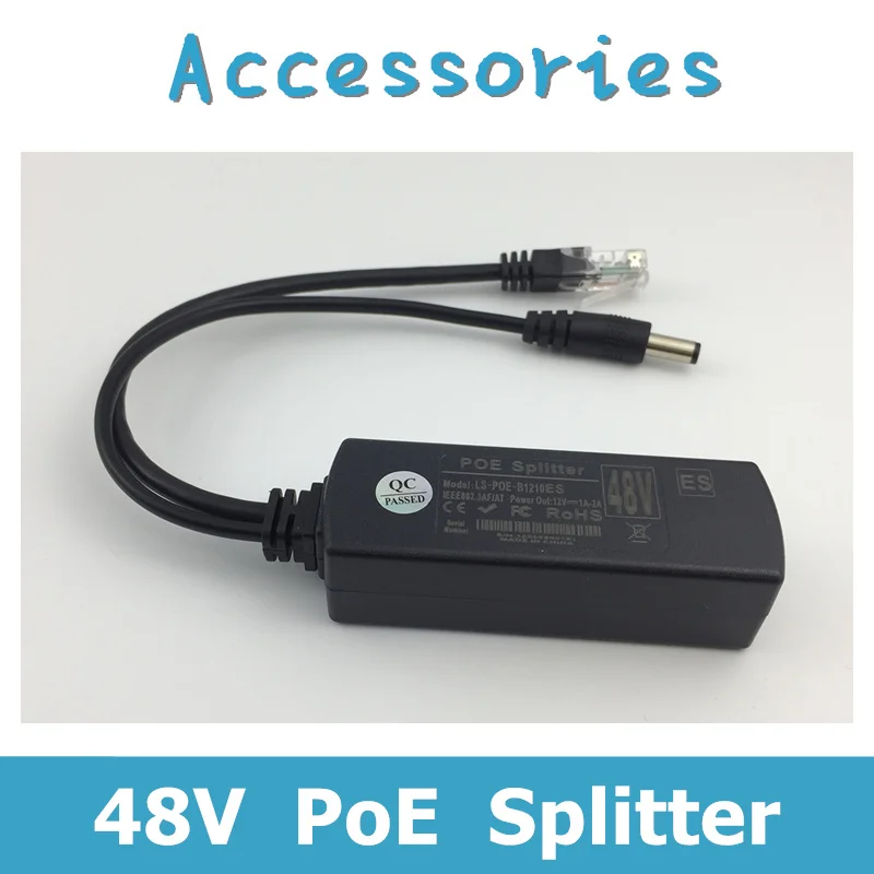 Кабель Сплиттер PoE Power Over Ethernet 48 В до 12 1A 2A IEEE802.3af/at стандартный тип 1 2 +/3 6 4 5 +/7 8 для ip