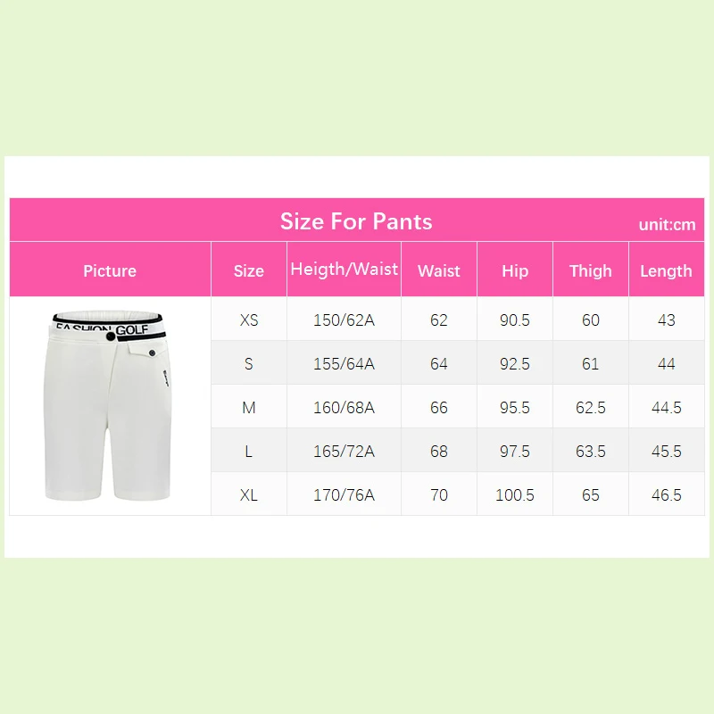 TYGJ Summer Golf Wear Women Breathable Quick Drying Shorts Pants High Waist Comfortable Slim Thin Fit Capris Ladies Trouser