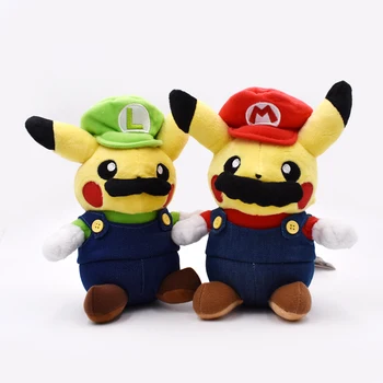 

22cm Super Mario Plush Toy Cute Pikachu Cosplay Stuffed Soft Dolls Kids Plushies Toys Birthday Gift for Children