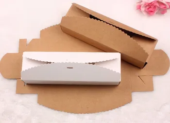 

230x70x40mm Large Macaroon Packaging Gift Box White/Kraft Paper Carton Box For Cookies Candy Biscuit Box Party Wedding Supply