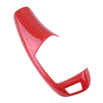 

Car Gear Lever Shift Knob Cover Trim Carbon Fiber Style Red Fit for BMW 5 Series X5 X6 E60 E70 E71 2008 2009 2010 2011 2012 2013