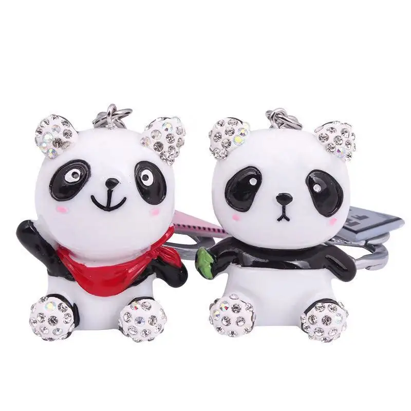

Korean version of the cartoon keychains Cute little panda pendants Student keychains promotional gifts manufacturers holesale