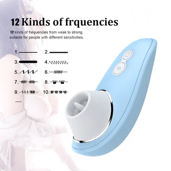 New Tongue Licking Vibrator 12 Speed Clitoral Stimulator Clit Sucker Nipple Female Masturbator Adult 18+ Sex Toys for Women Shop 2