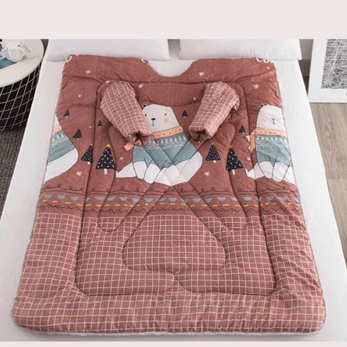 1 шт. «ленивое» одеяло с рукавами теплое плотное одеяло многофункциональное для дома зима ворс UD88