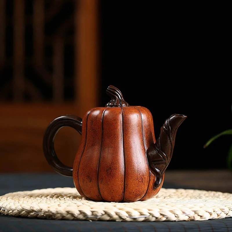 Reflux Yixing Clay Teapot Consignment Yixing Tea Set Wholesale Customizable Raw Ore Segment Mud High Eggplant Teapot Entirely Ha