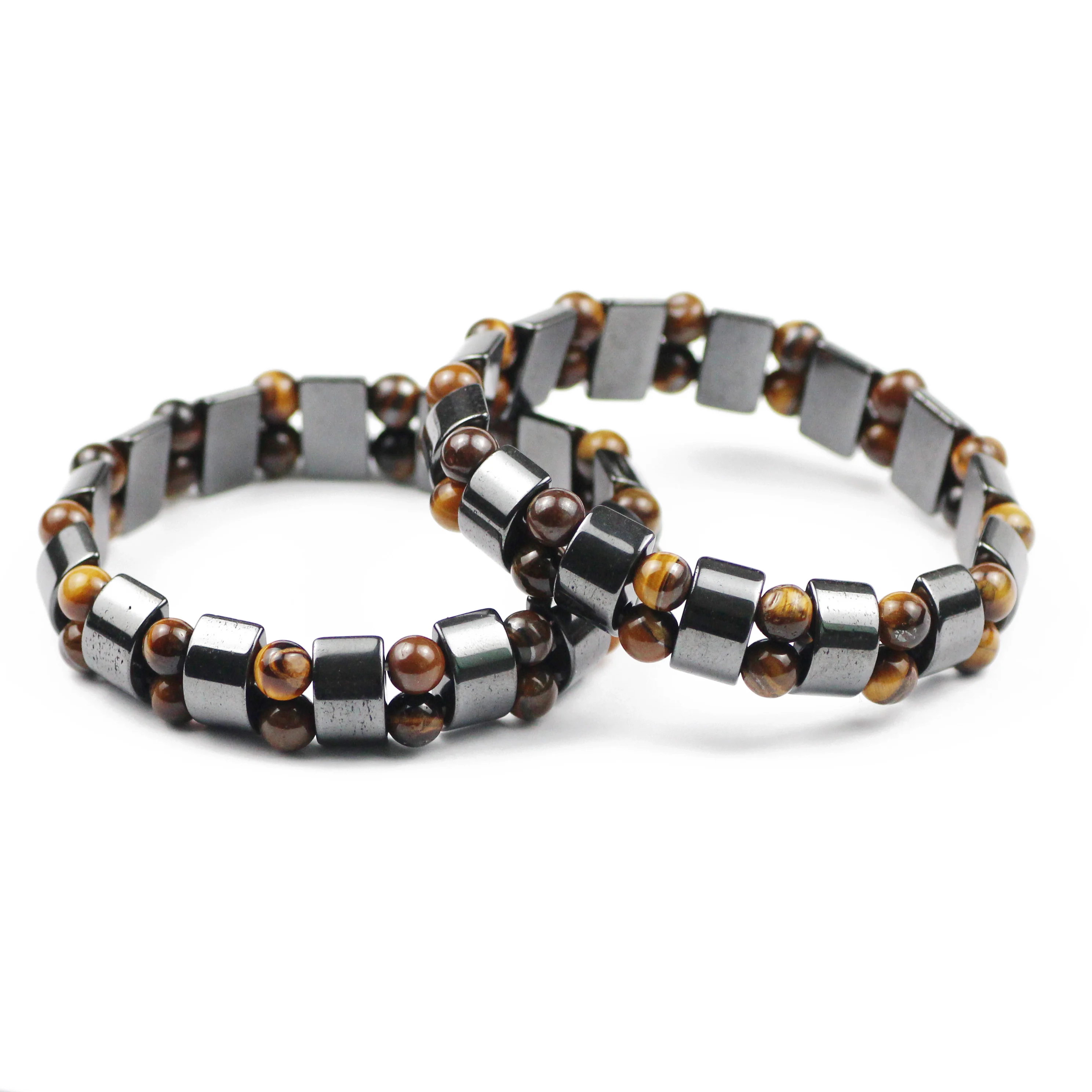 Tiger’s Eye Hematite Charm Bracelets Men Tiger Eye & Hematite Bracelets