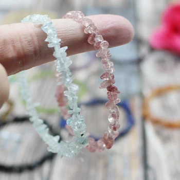 

FFWFF 2MM-3MM DIY Handmade Natural Stone Crystal Chakra Charm Tigereye Men Gravel Bracelet Beads Bangles Bracelets for Women