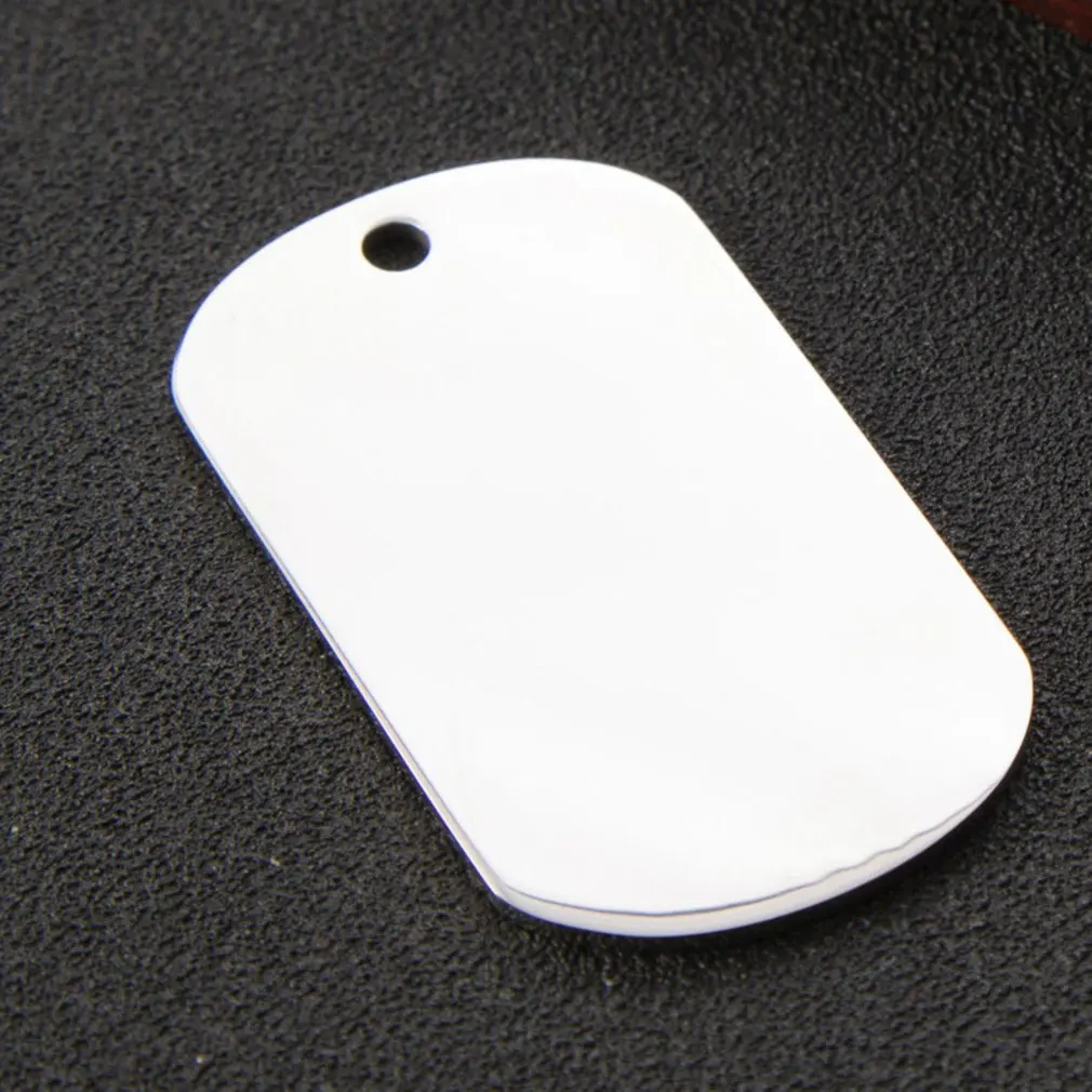 

1pc Military Brand Men Necklace Europe Titanium Steel Pendant Military Army ID Tag Badge Name Pet Dog Tags New Trendy