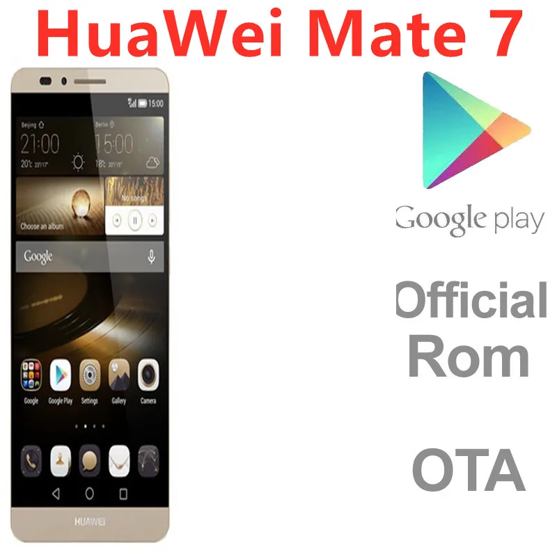 Международная прошивка HuaWei Mate 7 сеть 4G LTE мобильный телефон с функцией отпечатка
