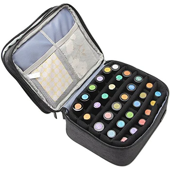 

Double Layer Essential Oil Bag Shockproof Large Manicure Nail Varnish Carrying Perfume Storage Case Holder Compartments Travel