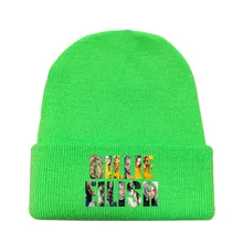 Billie Eilish вязаная Лыжная шапка для мужчин хип-хоп зимняя шапка женская уличная шляпа Лыжная Шапка женская мягкая вязаная шапка