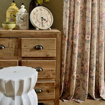 

Beautiful Printed Traditional Floral Curtains for Living Room Bedroom Kitchen Home Decorative Drapes Window Treatments