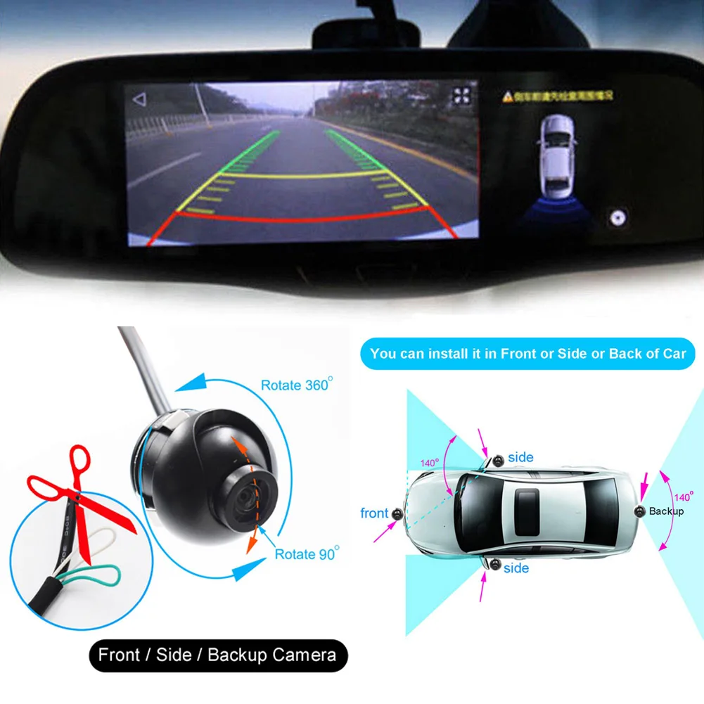 Новинка Авто 4 светодиодный камера автомобиля 360 ° HD камера заднего вида автомобиля Ca Грузовик ночного видения парковочные принадлежности водонепроницаемый
