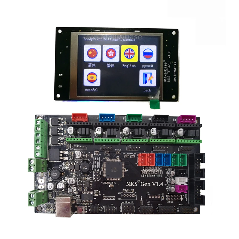 MKS GEN контроллер с TFT32 v4.0 цветной сенсорный экран 3d принтер DIY стартовый набор mega2560