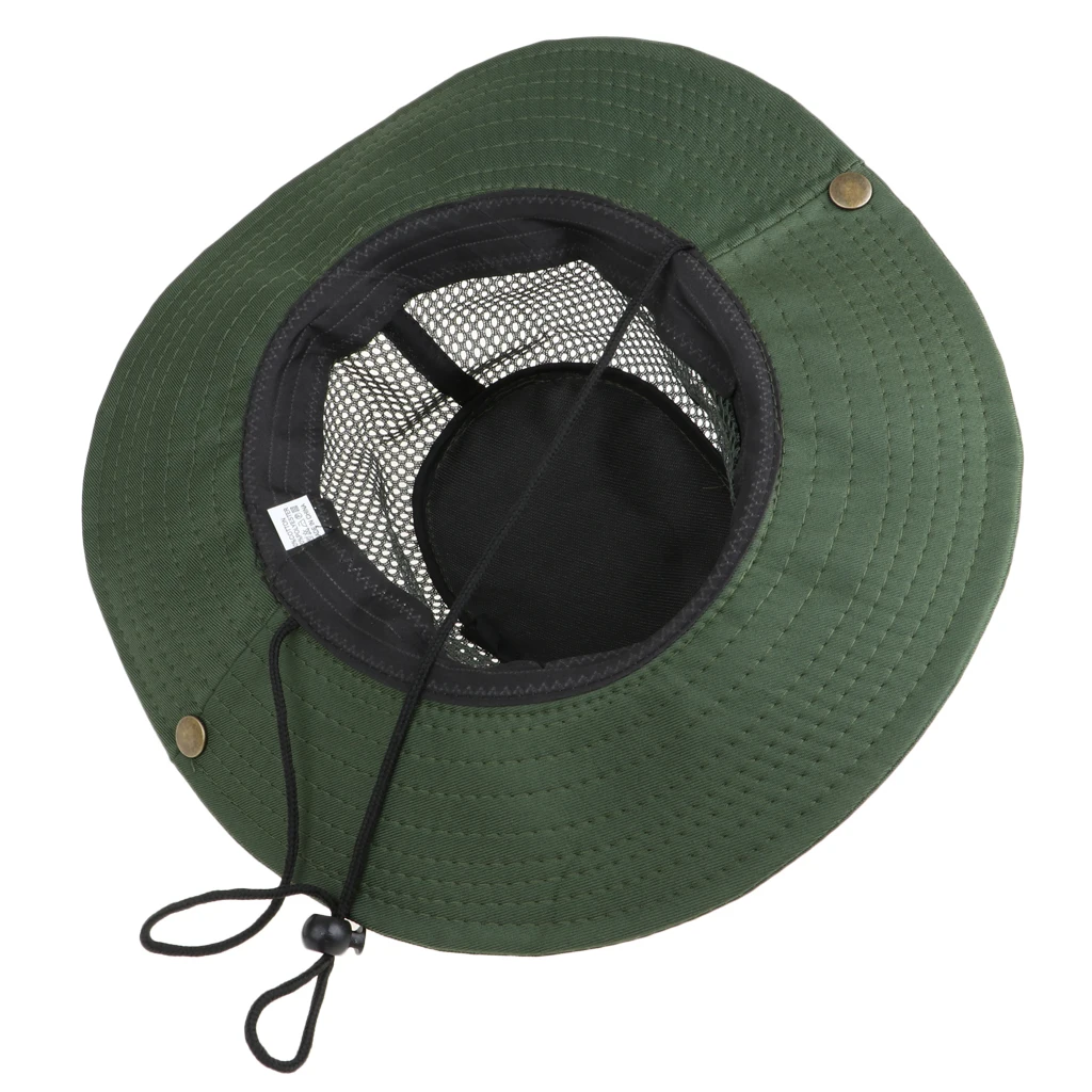 Outdoor Sun Protection Wide Brim Bucket Hat Breathable Boonie Cap for Fishing Boating Hunting Hiking Camping