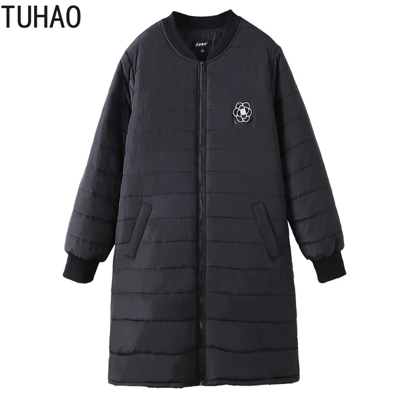 TUHAO большой размер 10XL 9XL 8XL 7XL Женская длинная хлопковая куртка зимнее свободное толстое теплое пальто парки пальто одежда WM05