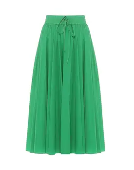 

Women's Solid Color Pleated Skirt Lace-up Loose Casual Lady Skirts