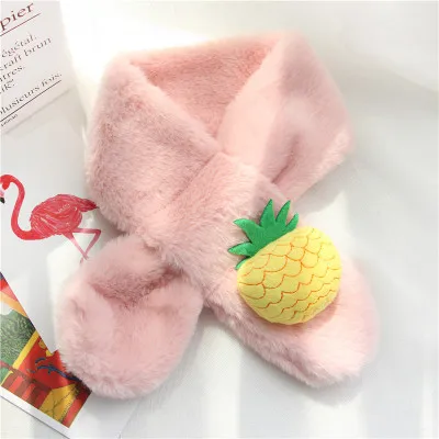 YL-pink-1 Детский шарф, шарфы для мальчиков и девочек, однотонный мягкий утолщенный зимний теплый шарф, Хлопковый вязаный шарф - Цвет: YL-pink-1