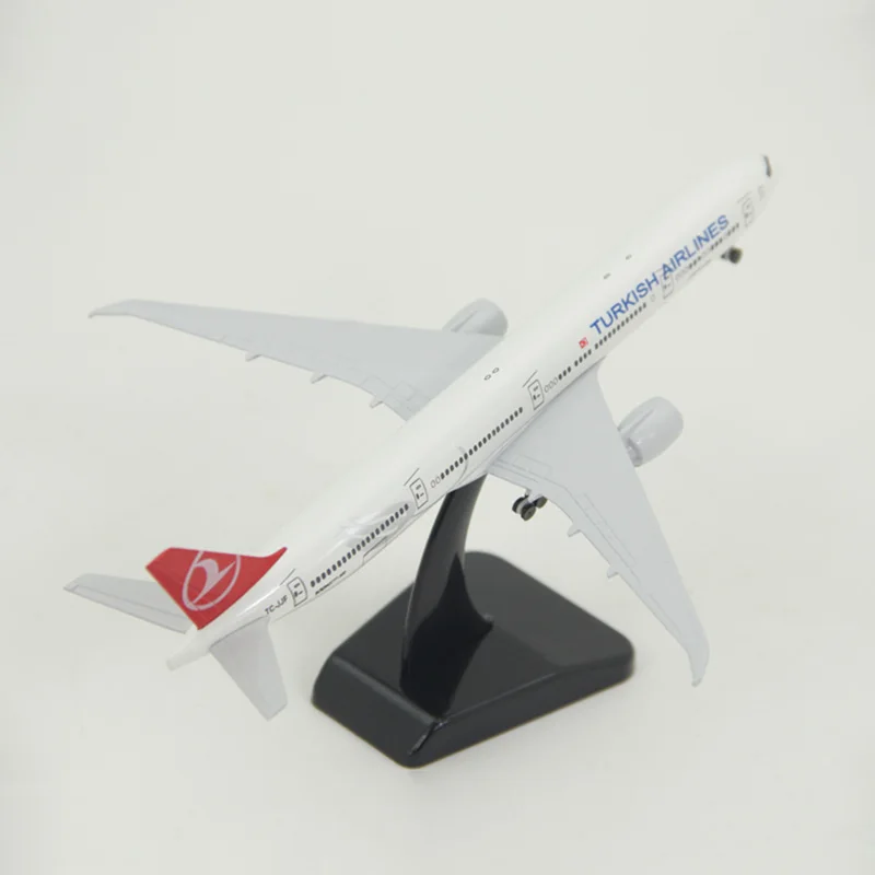 19 см Boeing 777 Турция турецкий авиалиний модель аэроплана самолет авиационный литой под давлением пластиковый сплав игрушечные самолеты подарки для детей