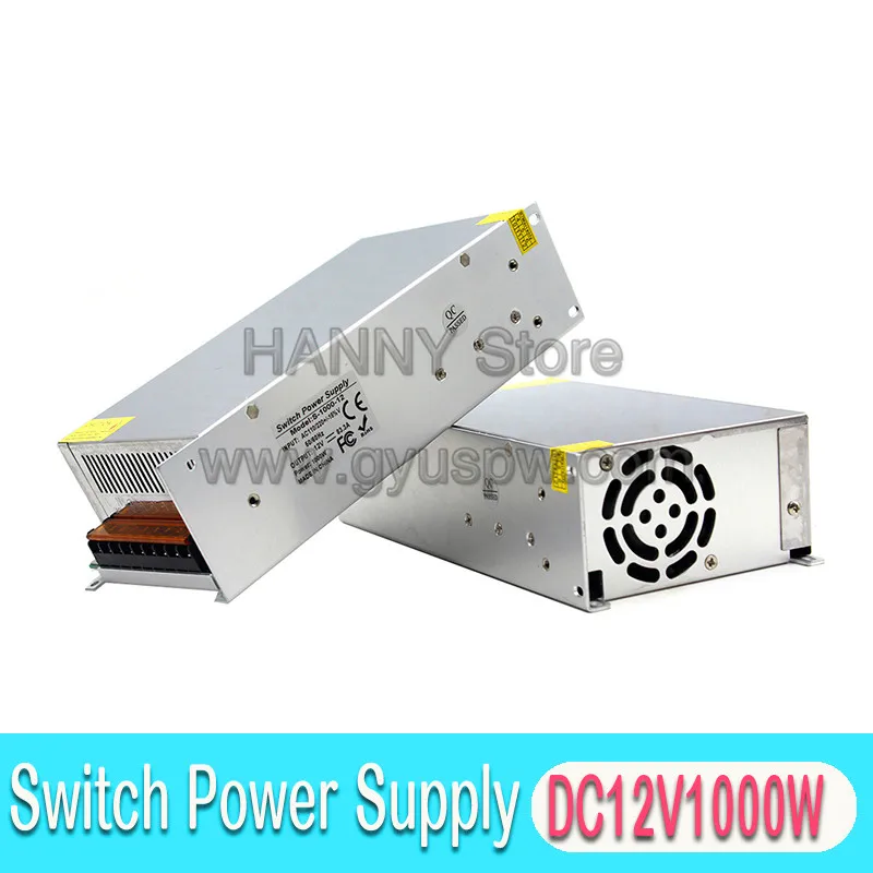 Один Выход DC12V DC18V DC24V DC30V DC36V DC42V DC48V DC60V 1000 Вт светодиодное освещение трансформатор 220V 110V AC-DC импульсивный источник питания для Светодиодный модуль xge ccтв