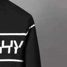 

High Quality Men's Autumn Winter Letter Jacquard Sweater Men's and Women's Sweater Loose Letter Knitted Bottom Sweater