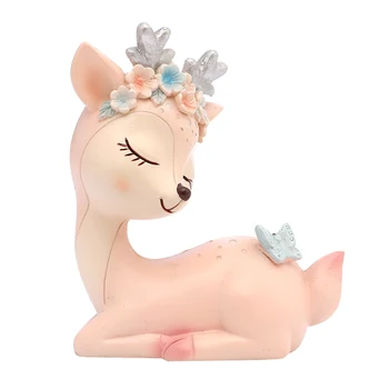 

Cute Lovers Fawn Ornaments Valentine’s Day Gifts Cake Home and Desktop Decorations